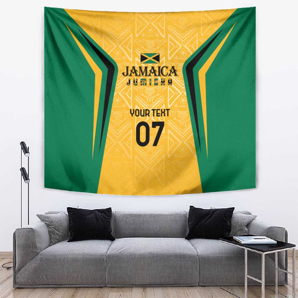 Afro-Jamaica Custom Tapestry Golden Ethnic Motifs LT7