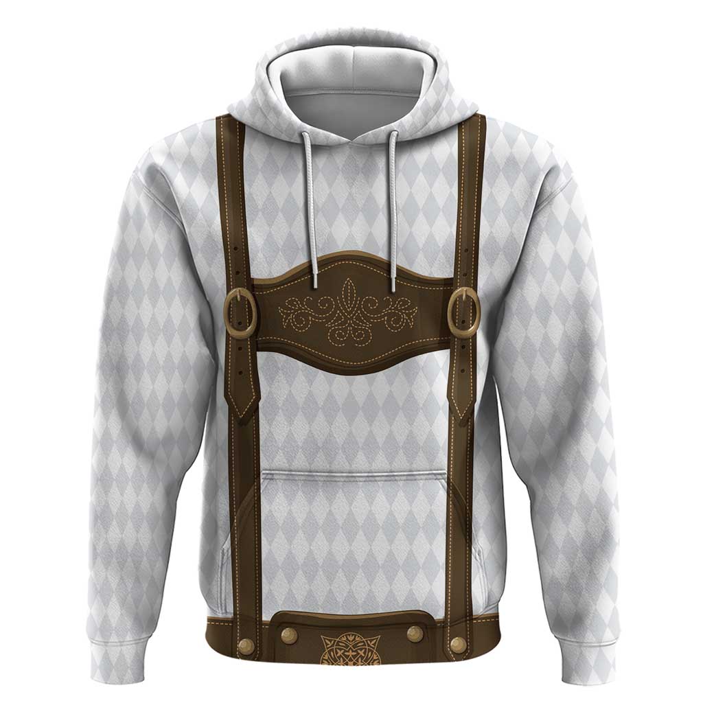 Germany Trachten Lederhose Inspired Hoodie Washed Brown LT7