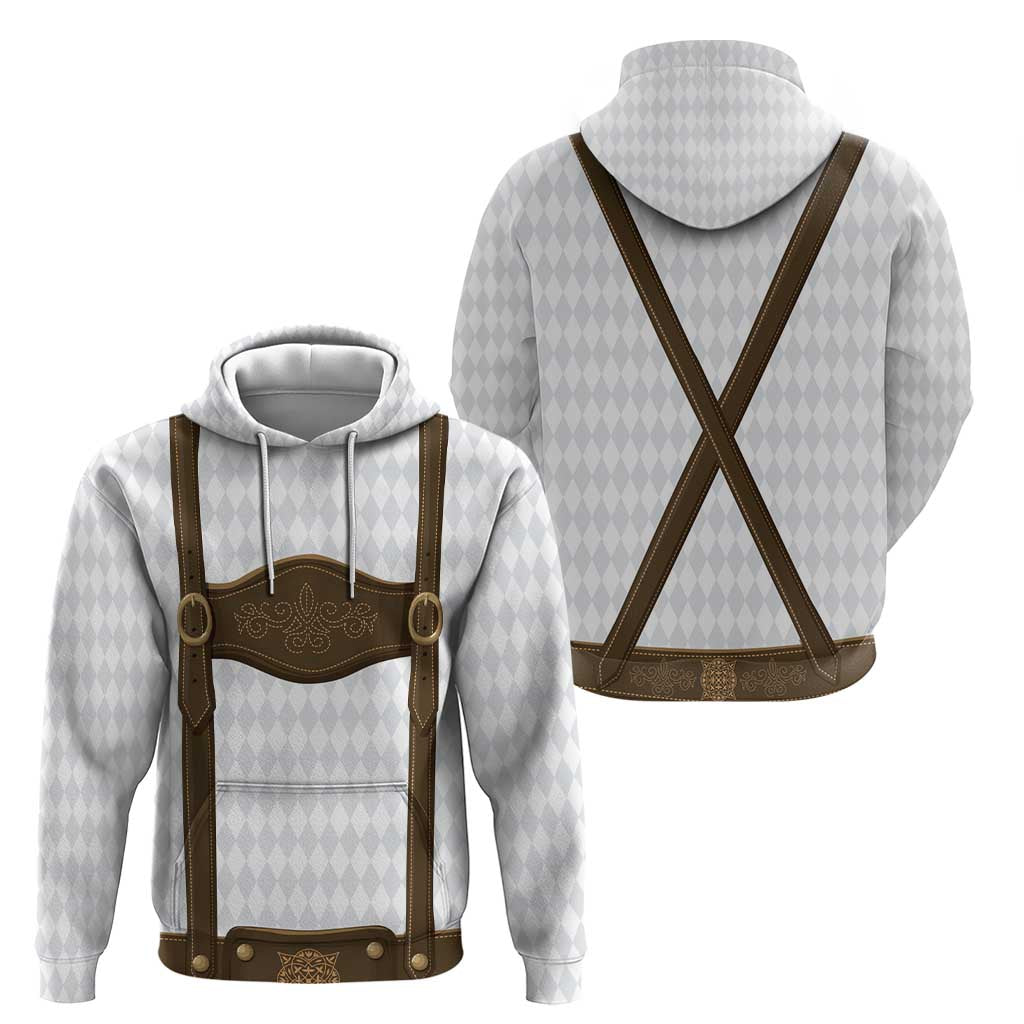 Germany Trachten Lederhose Inspired Hoodie Washed Brown LT7