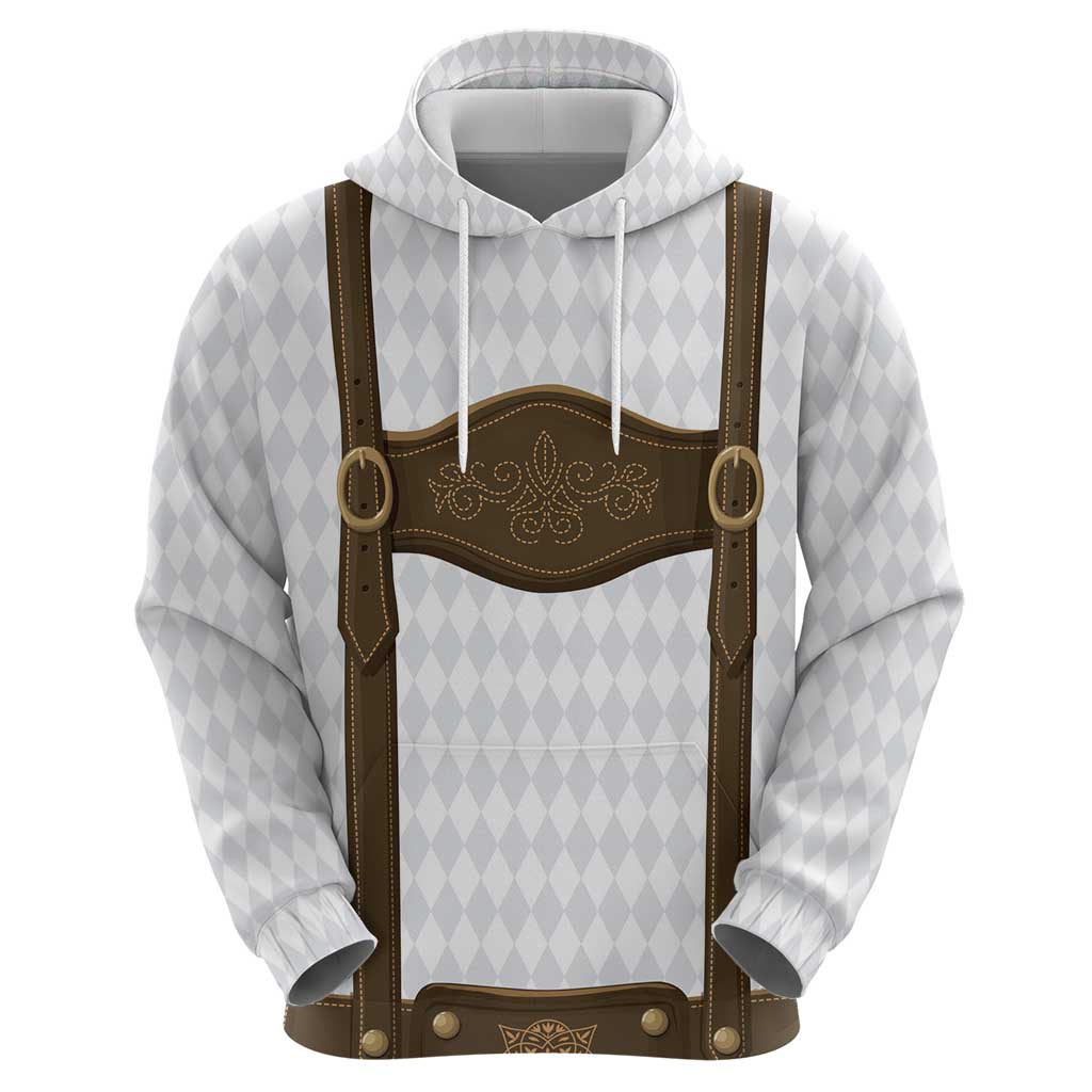 Germany Trachten Lederhose Inspired Hoodie Washed Brown LT7