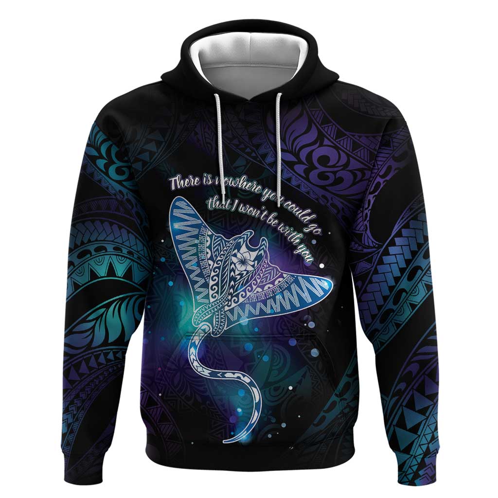Polynesian Tala Manta Ray Hoodie Nowhere You Could Go That I Won't Be With You LT7