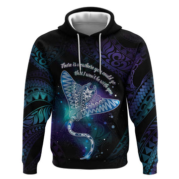 Polynesian Tala Manta Ray Hoodie Nowhere You Could Go That I Won't Be With You LT7