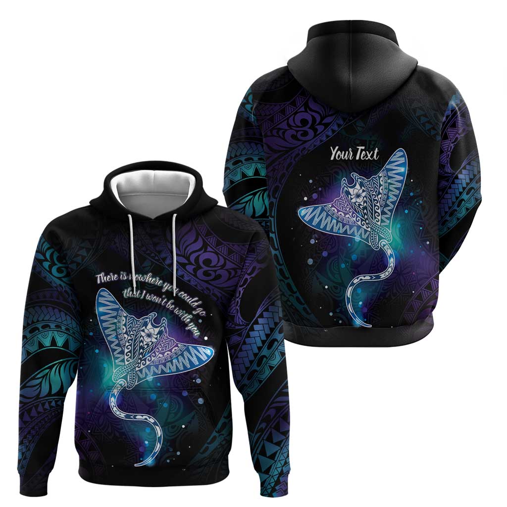 Polynesian Tala Manta Ray Hoodie Nowhere You Could Go That I Won't Be With You LT7