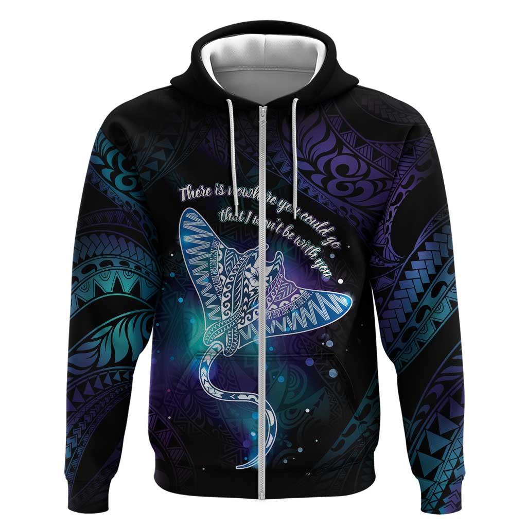Polynesian Tala Manta Ray Hoodie Nowhere You Could Go That I Won't Be With You LT7