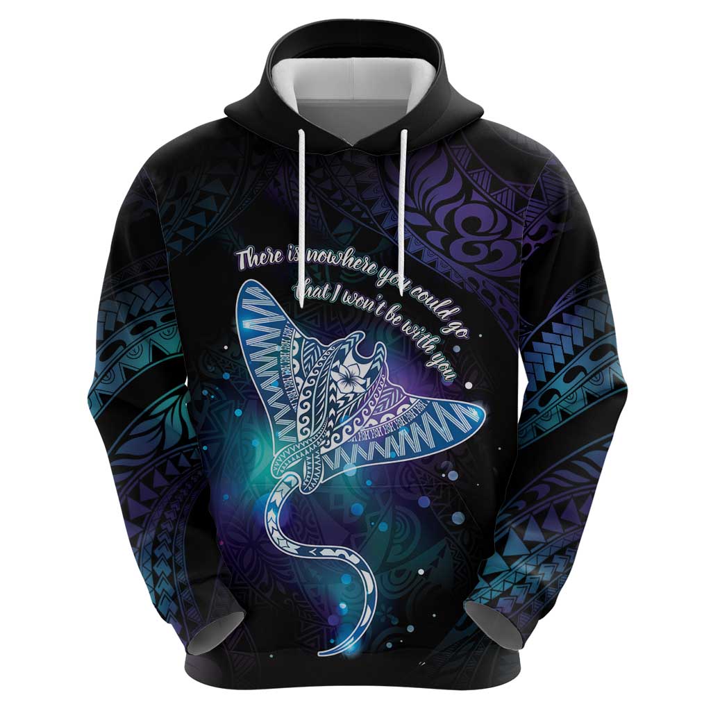 Polynesian Tala Manta Ray Hoodie Nowhere You Could Go That I Won't Be With You LT7