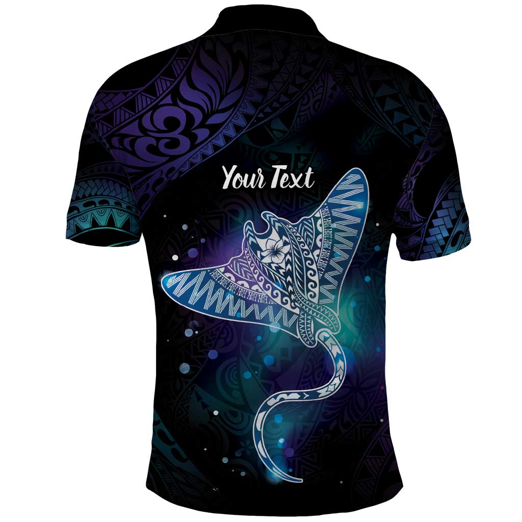 Polynesian Tala Manta Ray Polo Shirt Nowhere You Could Go That I Won't Be With You LT7