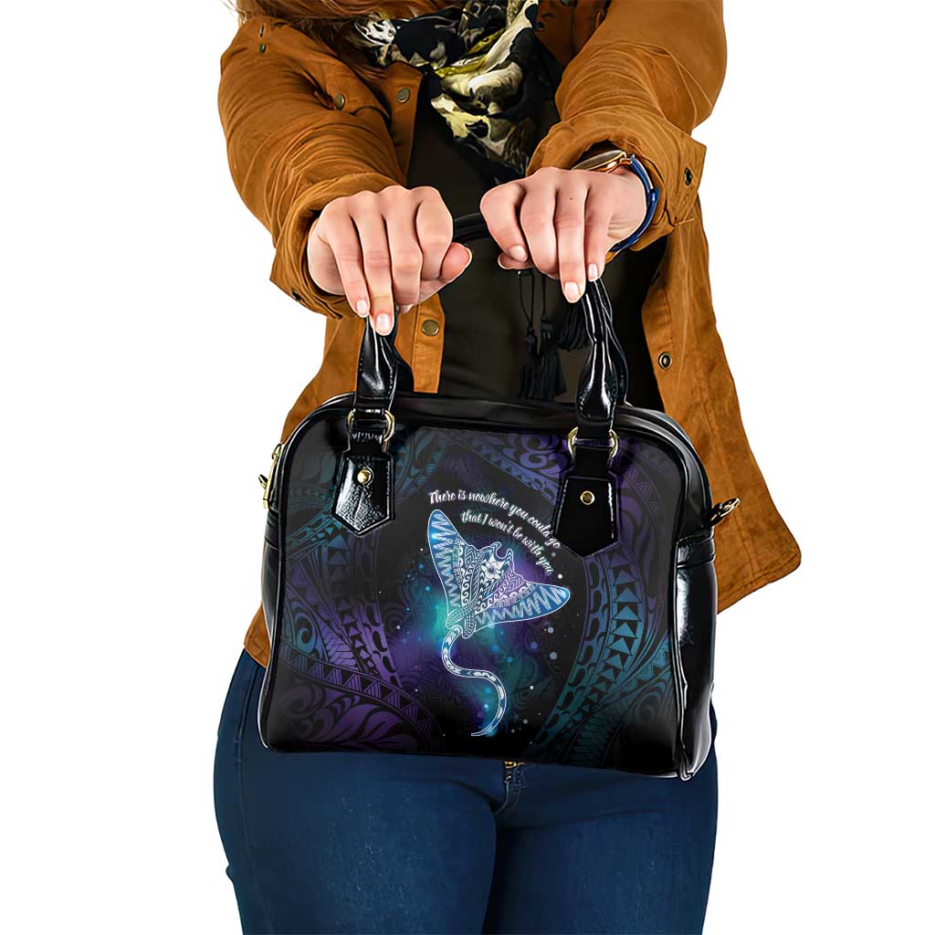 Polynesian Tala Manta Ray Shoulder Handbag Nowhere You Could Go That I Won't Be With You LT7