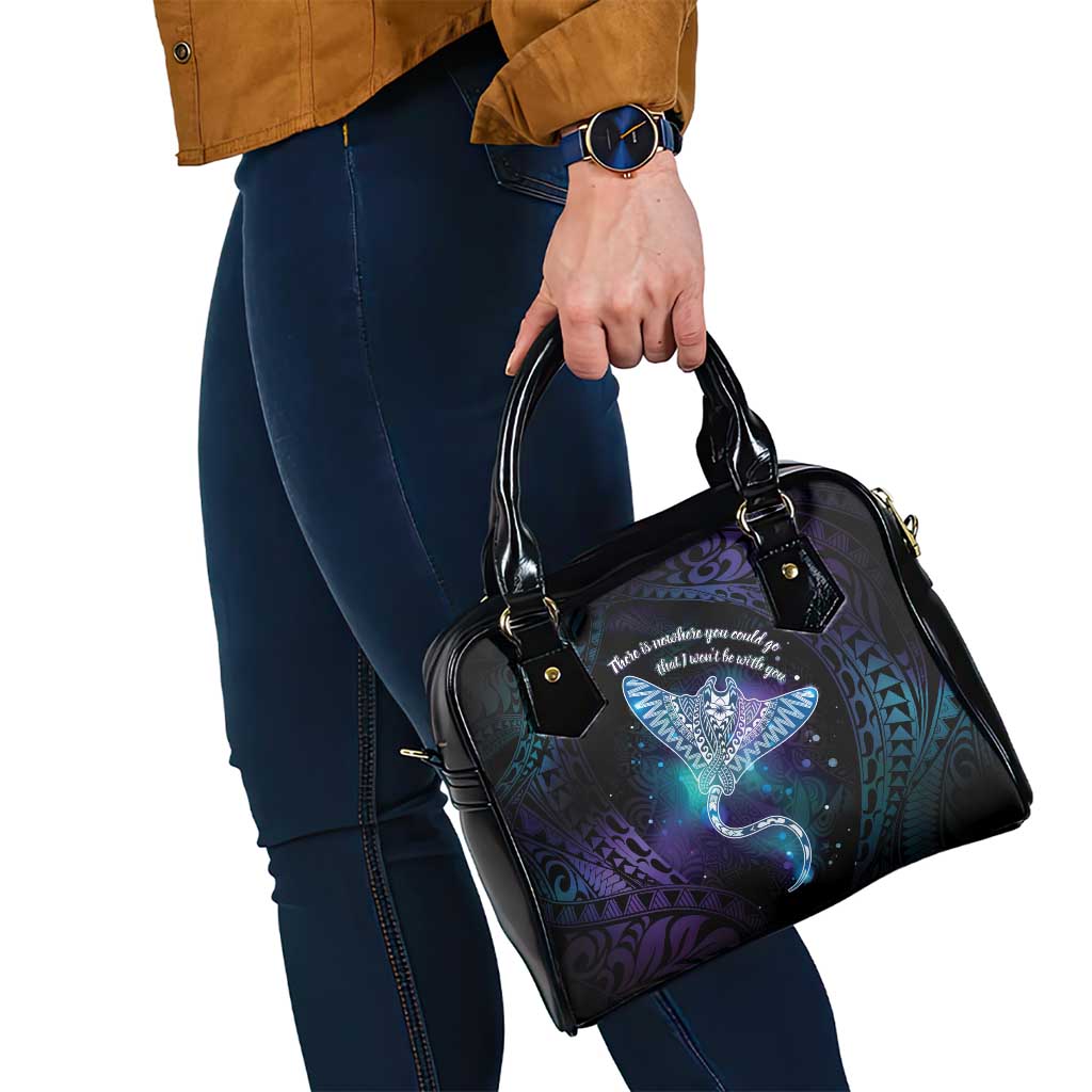 Polynesian Tala Manta Ray Shoulder Handbag Nowhere You Could Go That I Won't Be With You LT7