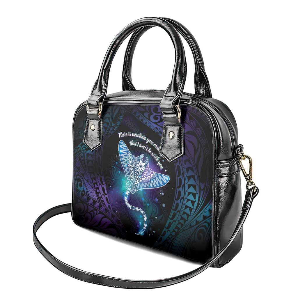 Polynesian Tala Manta Ray Shoulder Handbag Nowhere You Could Go That I Won't Be With You LT7