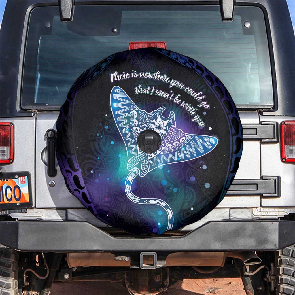 Polynesian Tala Manta Ray Spare Tire Cover Nowhere You Could Go That I Won't Be With You LT7