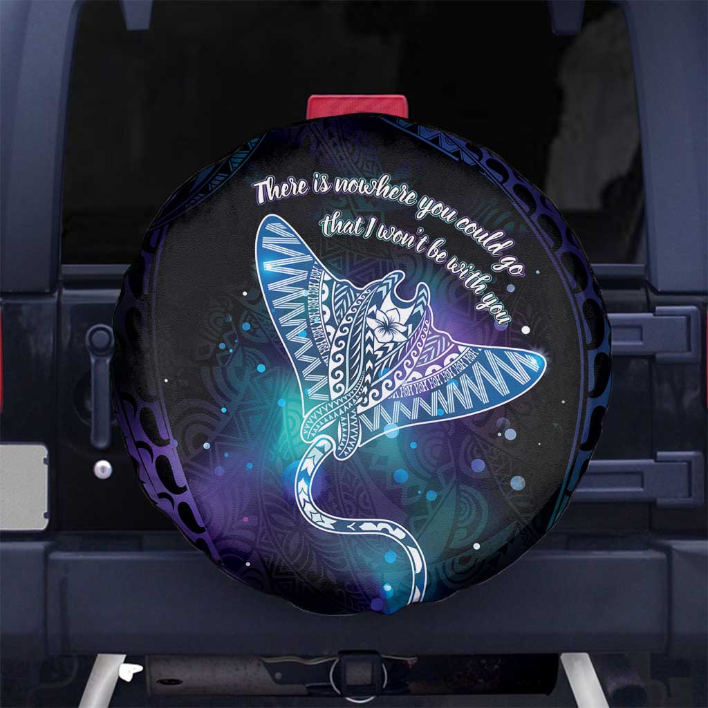 Polynesian Tala Manta Ray Spare Tire Cover Nowhere You Could Go That I Won't Be With You LT7