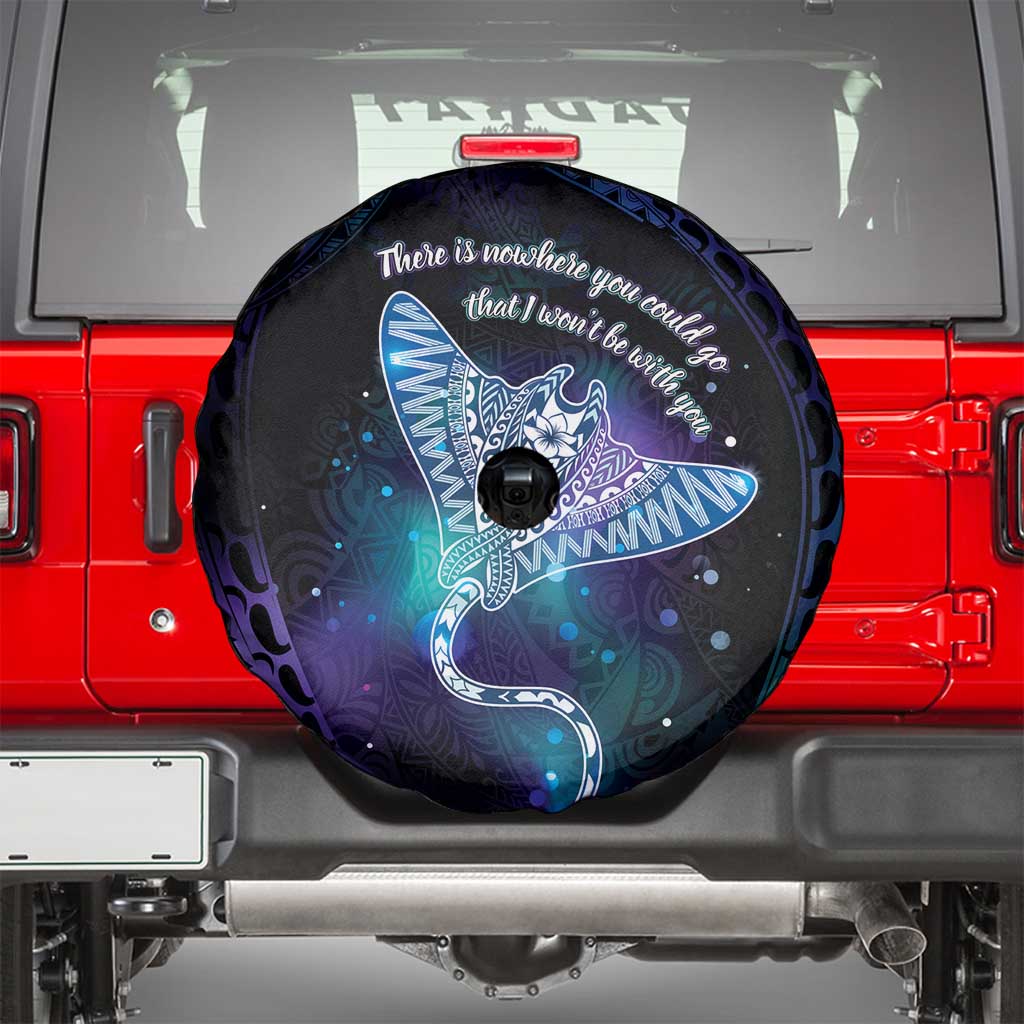 Polynesian Tala Manta Ray Spare Tire Cover Nowhere You Could Go That I Won't Be With You LT7
