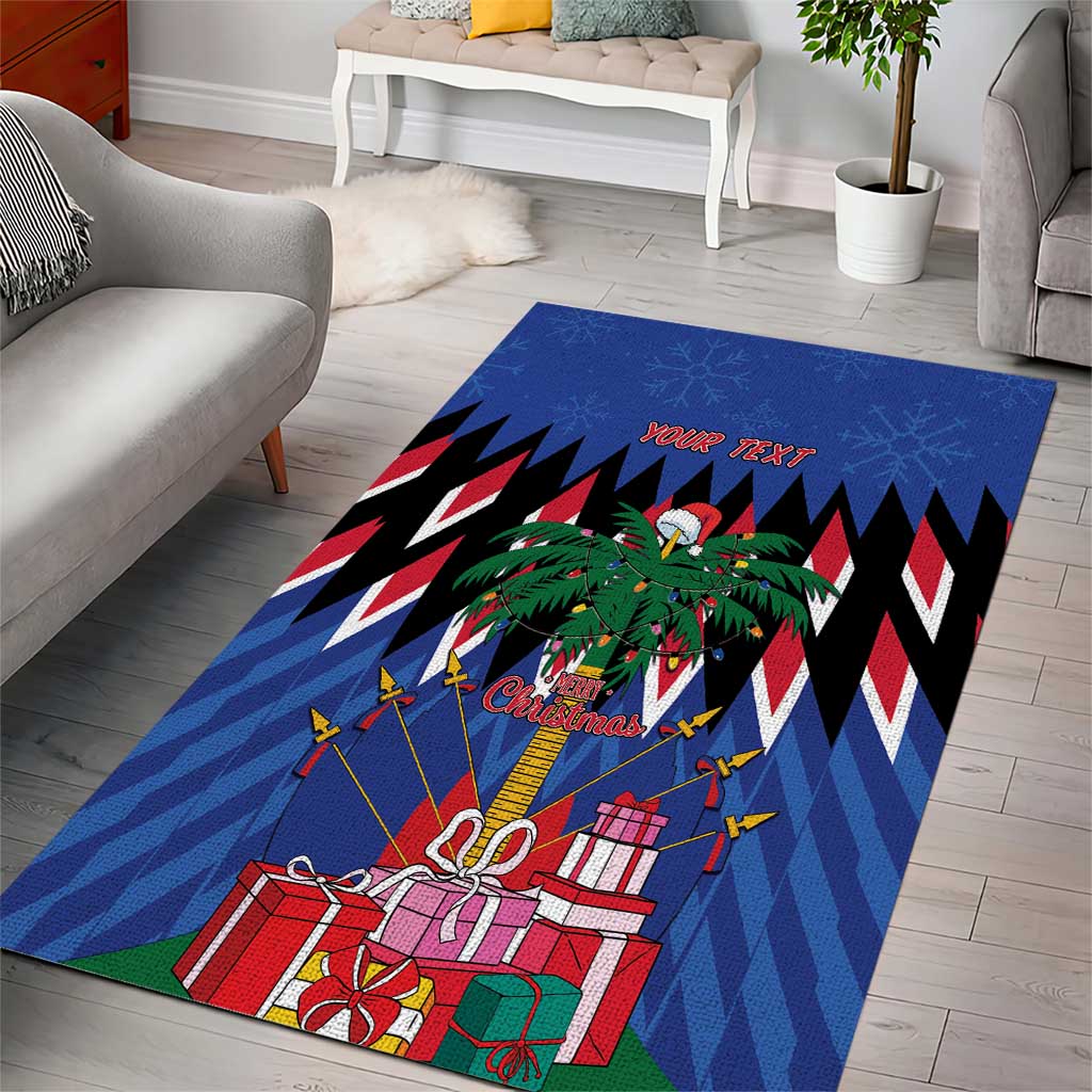Haiti Afro Christmas Personalized Area Rug Festive Vibes LT7