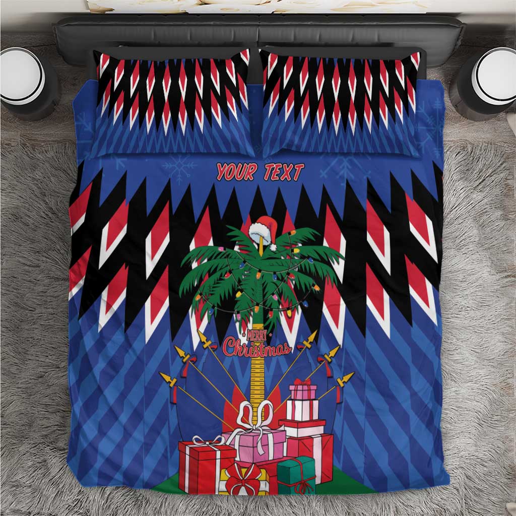 Haiti Afro Christmas Personalized Bedding Set Festive Vibes LT7