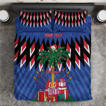 Haiti Afro Christmas Personalized Bedding Set Festive Vibes LT7
