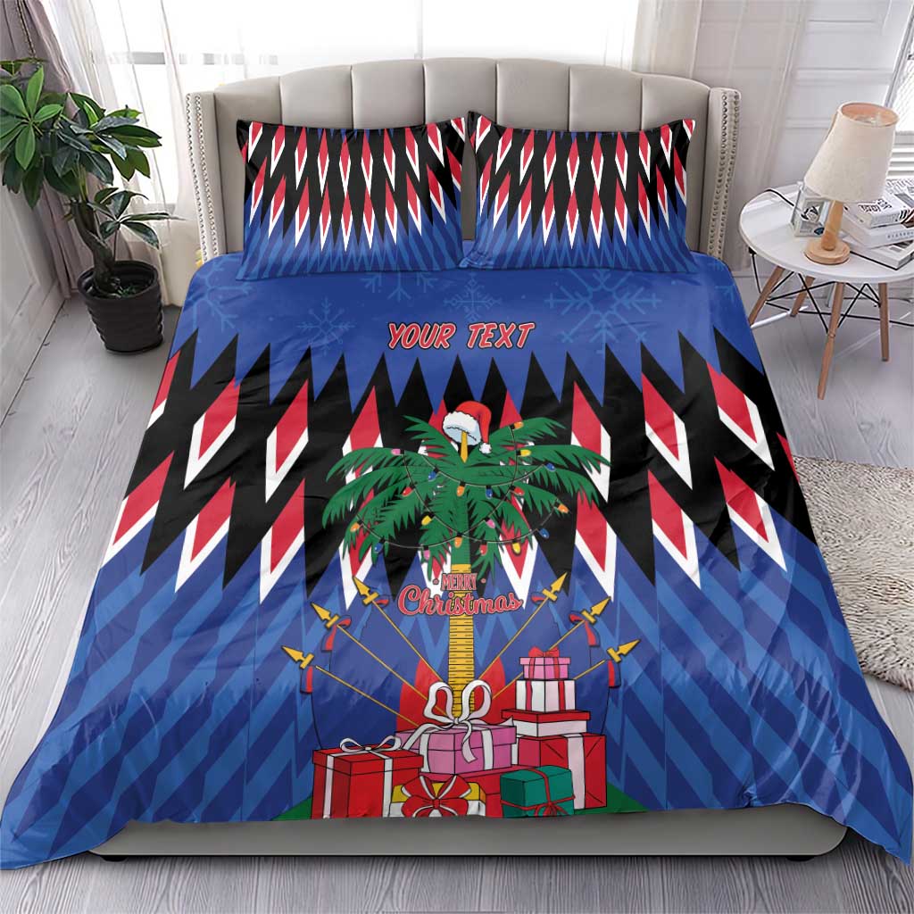 Haiti Afro Christmas Personalized Bedding Set Festive Vibes LT7