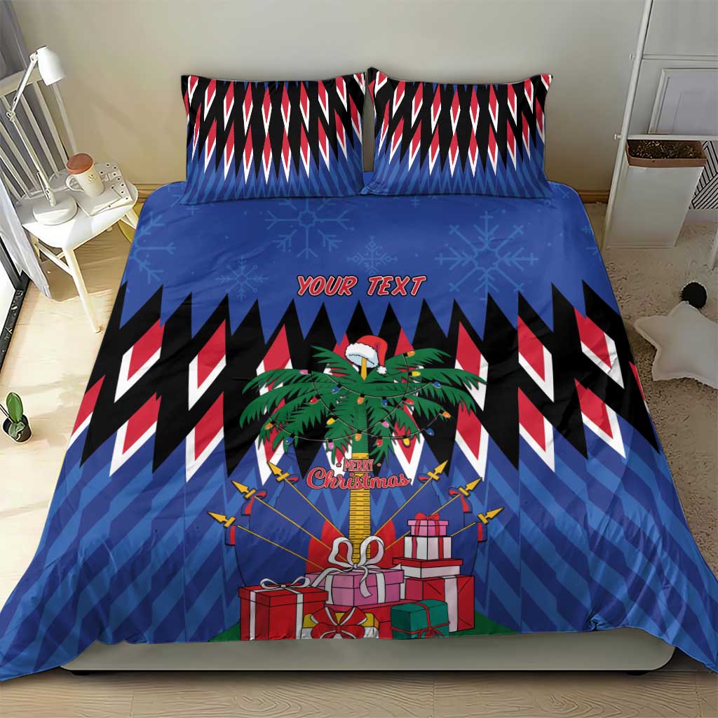 Haiti Afro Christmas Personalized Bedding Set Festive Vibes LT7