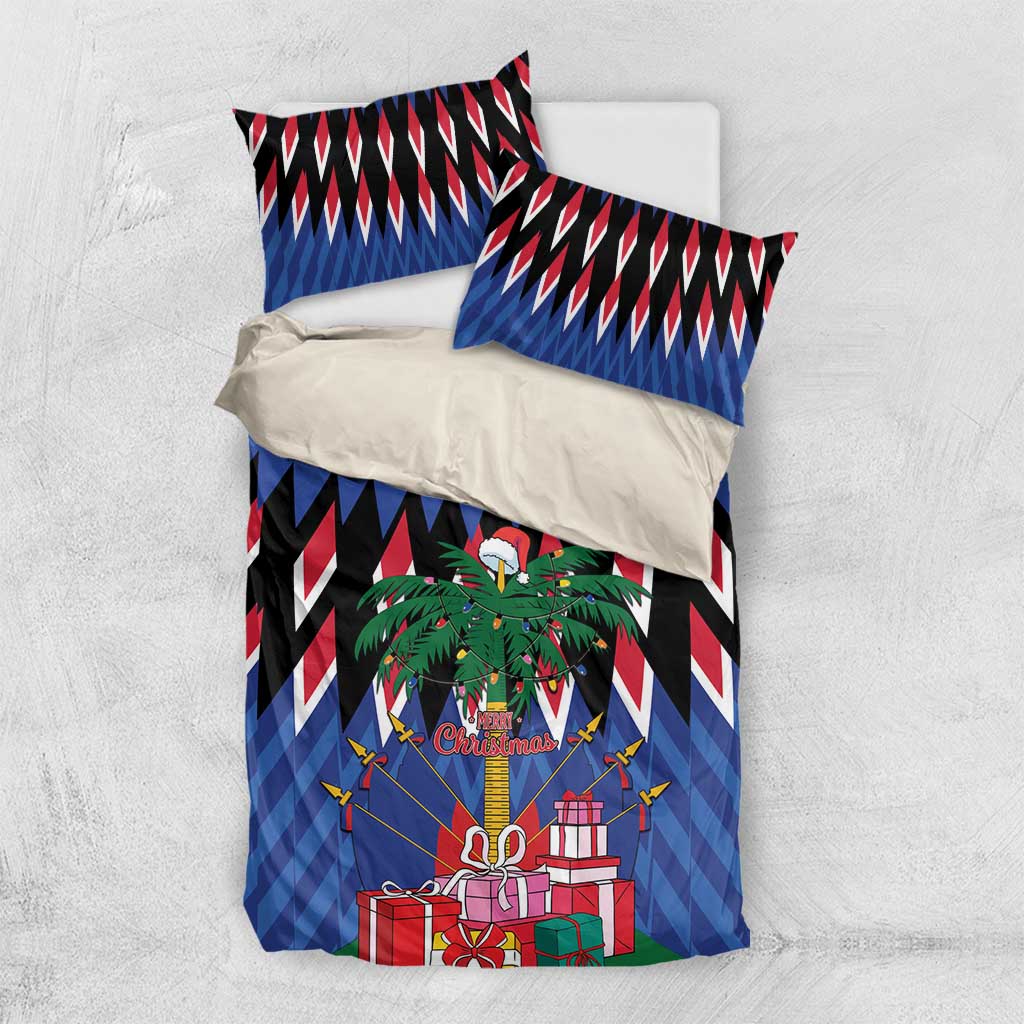 Haiti Afro Christmas Personalized Bedding Set Festive Vibes LT7