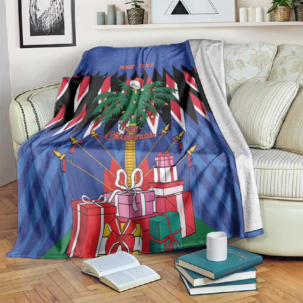 Haiti Afro Christmas Personalized Blanket Festive Vibes LT7