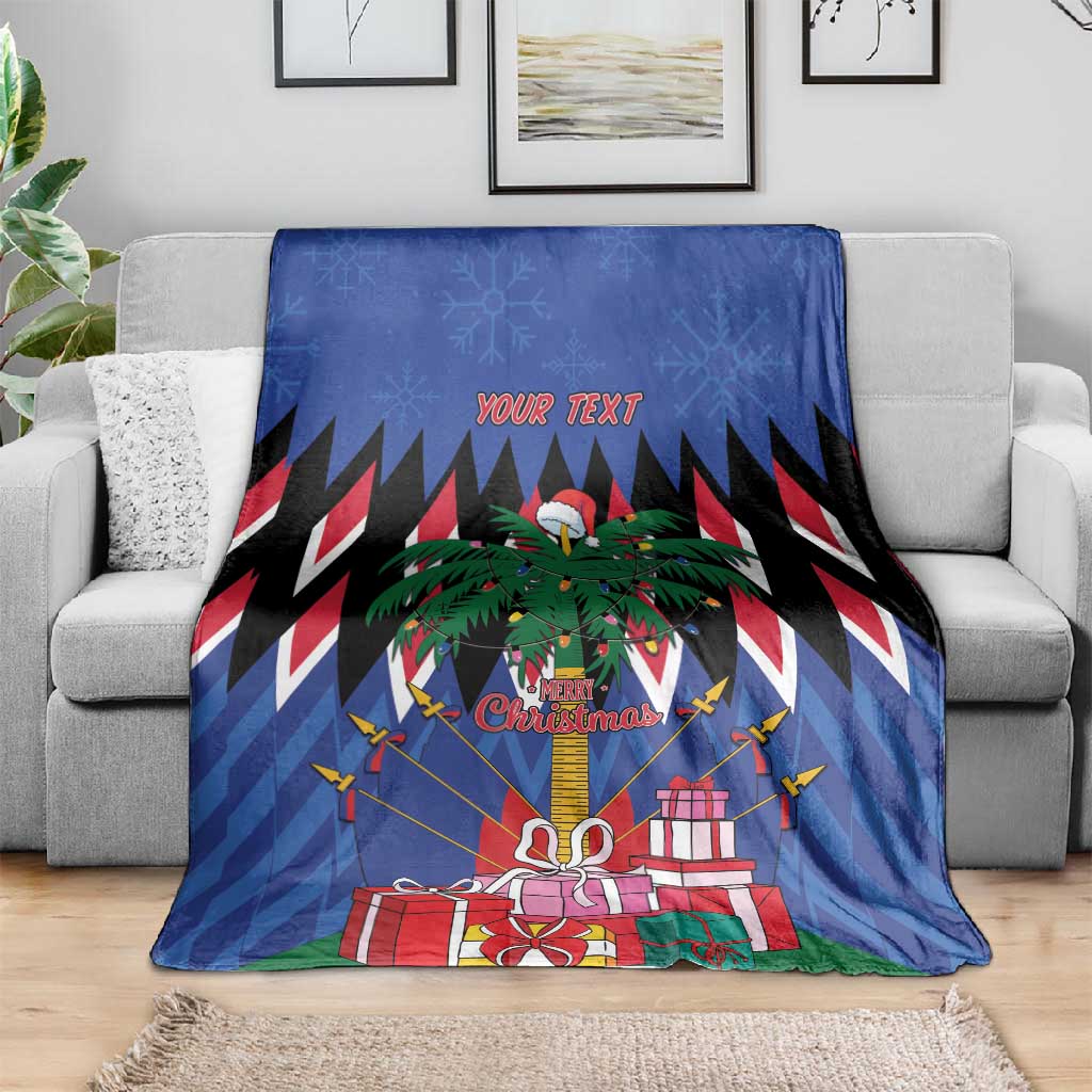Haiti Afro Christmas Personalized Blanket Festive Vibes LT7