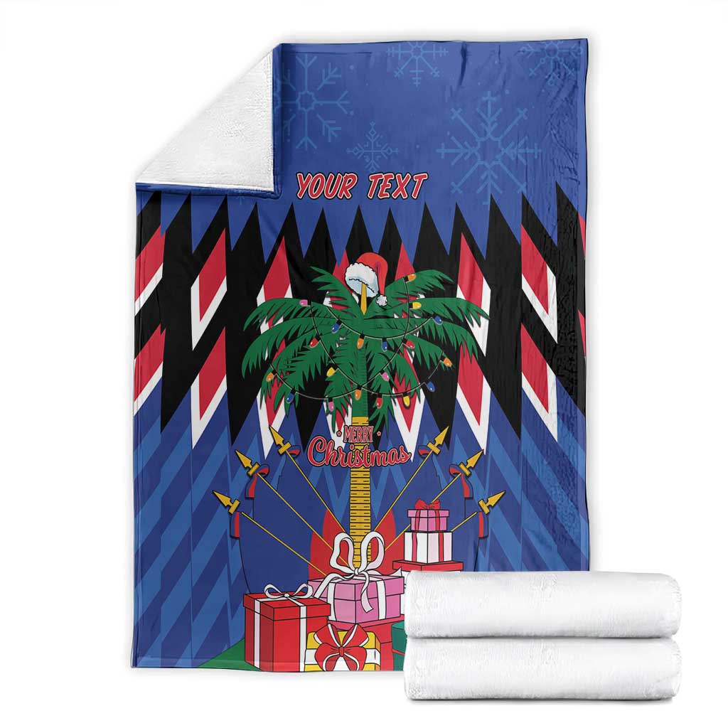 Haiti Afro Christmas Personalized Blanket Festive Vibes LT7
