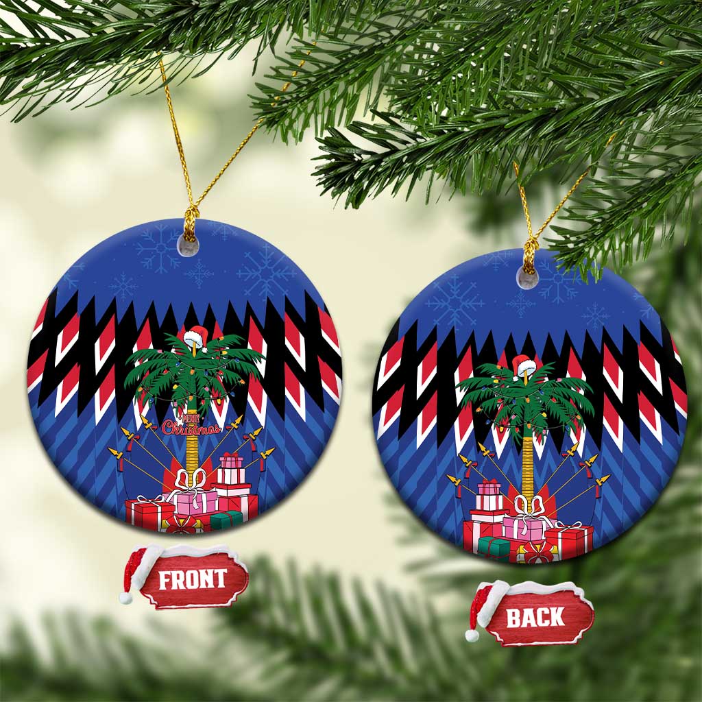 Personalized Haiti Ceramic Ornament Christmas Festive Vibes LT7