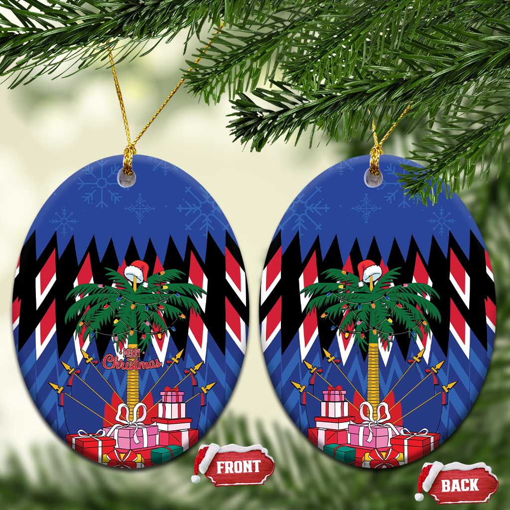 Personalized Haiti Ceramic Ornament Christmas Festive Vibes LT7
