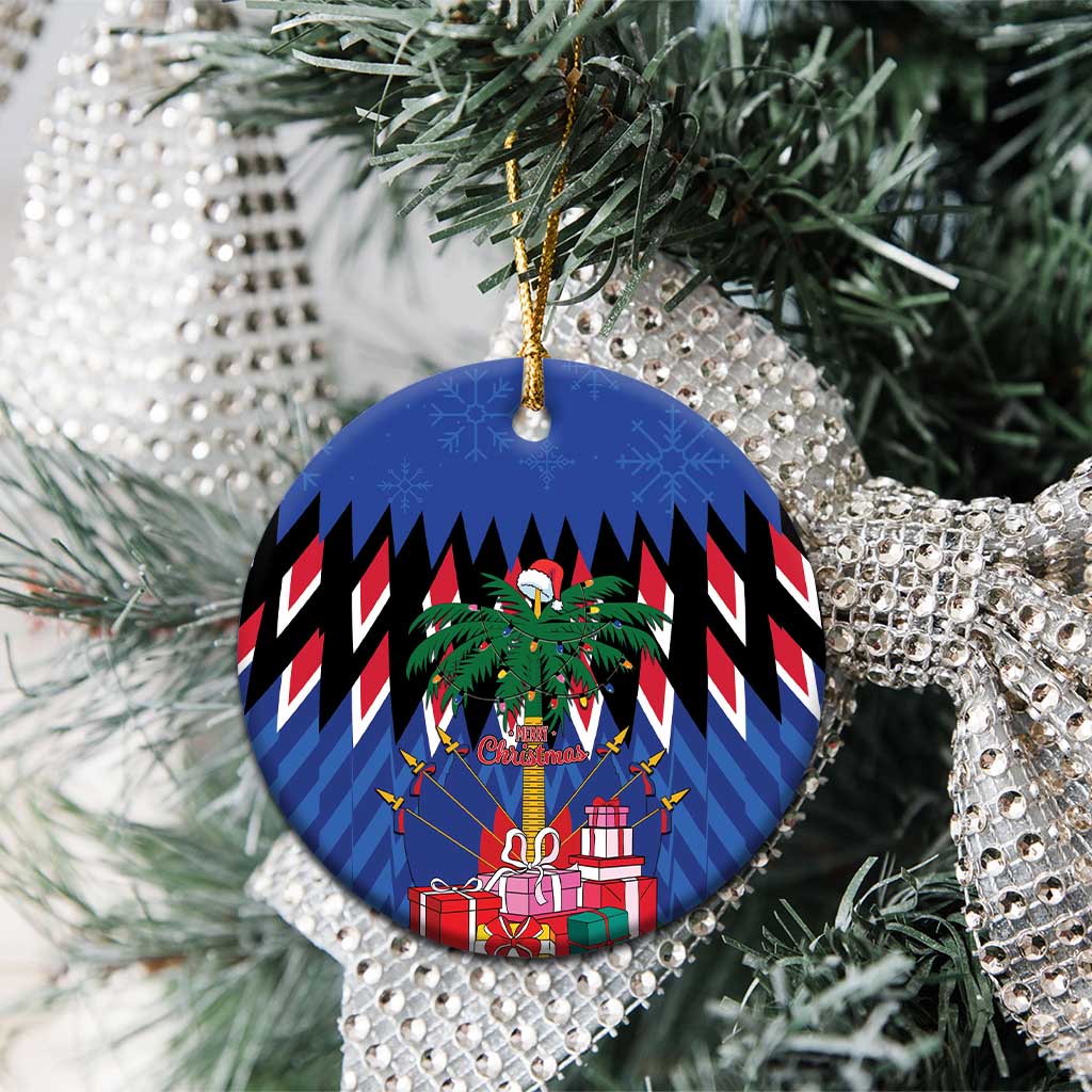 Personalized Haiti Ceramic Ornament Christmas Festive Vibes LT7