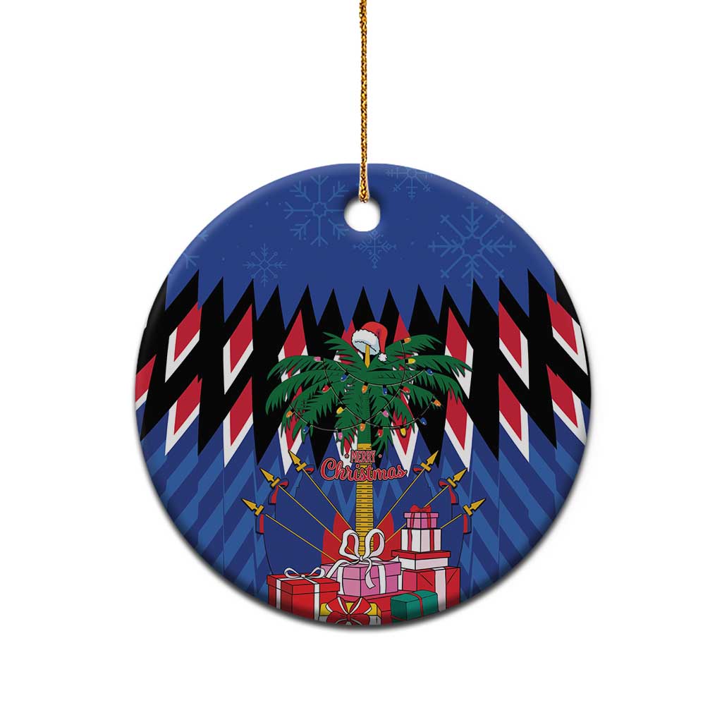 Personalized Haiti Ceramic Ornament Christmas Festive Vibes LT7