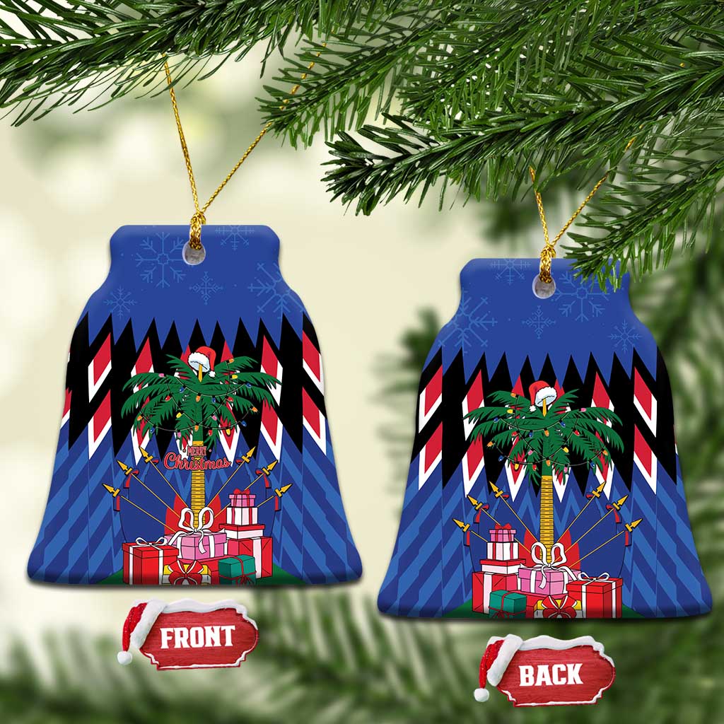 Personalized Haiti Ceramic Ornament Christmas Festive Vibes LT7