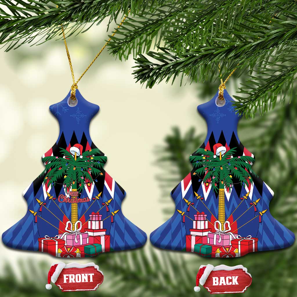 Personalized Haiti Ceramic Ornament Christmas Festive Vibes LT7