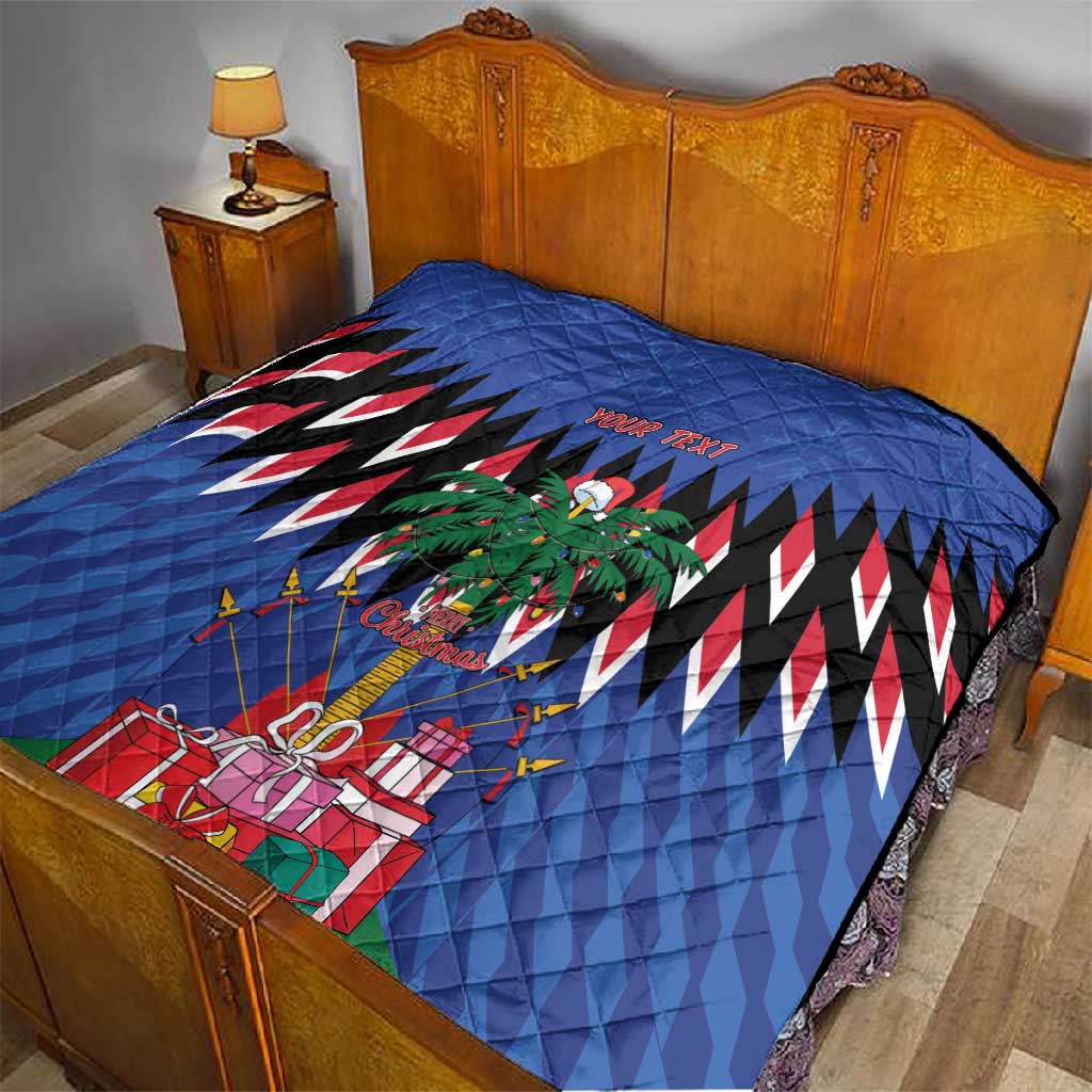 Haiti Afro Christmas Personalized Quilt Festive Vibes LT7
