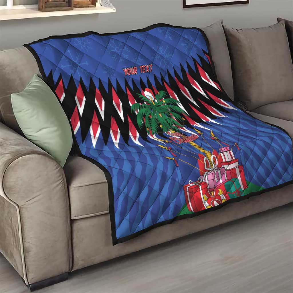 Haiti Afro Christmas Personalized Quilt Festive Vibes LT7