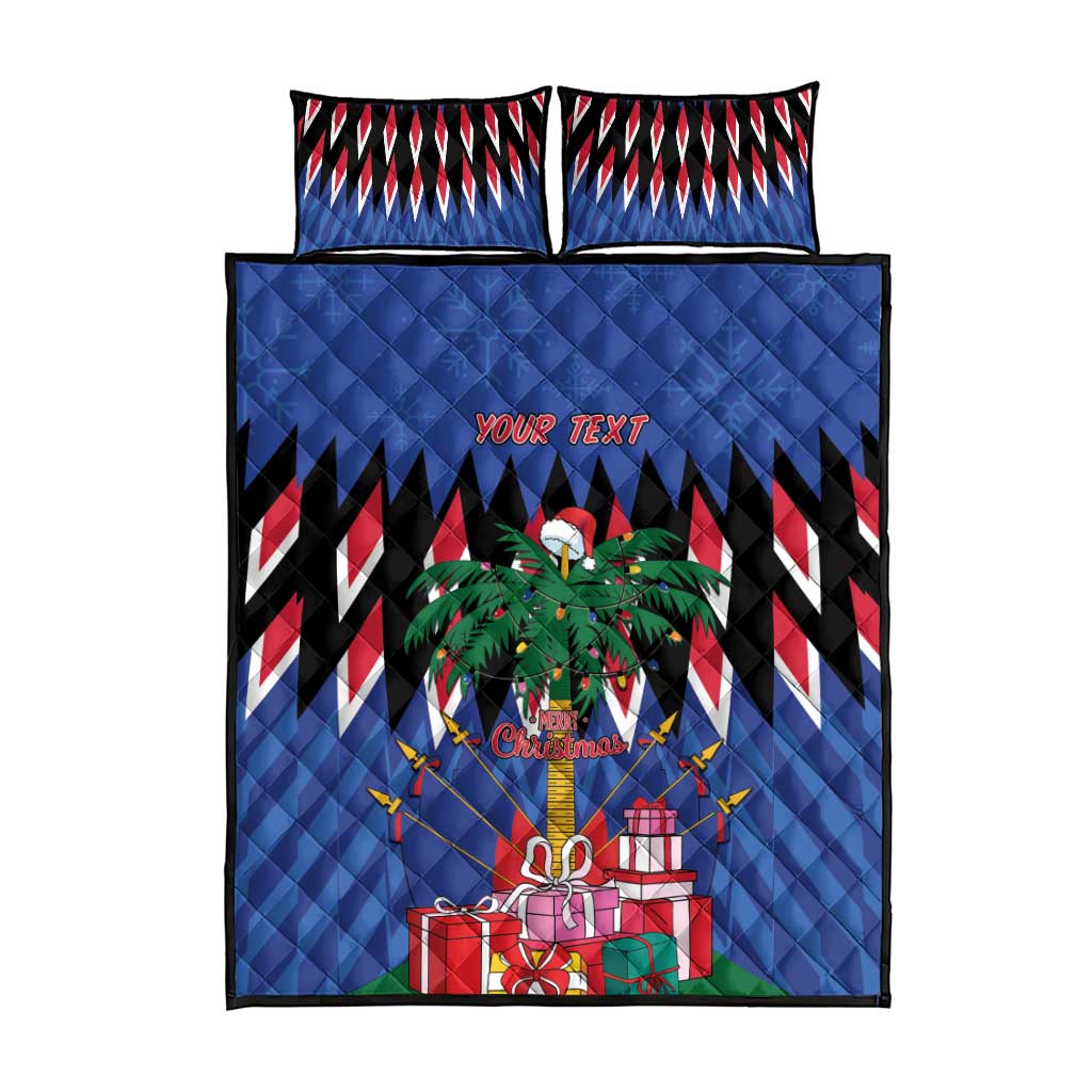Haiti Afro Christmas Personalized Quilt Bed Set Festive Vibes LT7