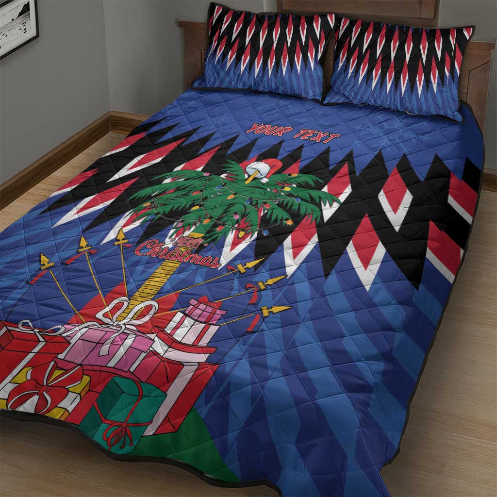 Haiti Afro Christmas Personalized Quilt Bed Set Festive Vibes LT7