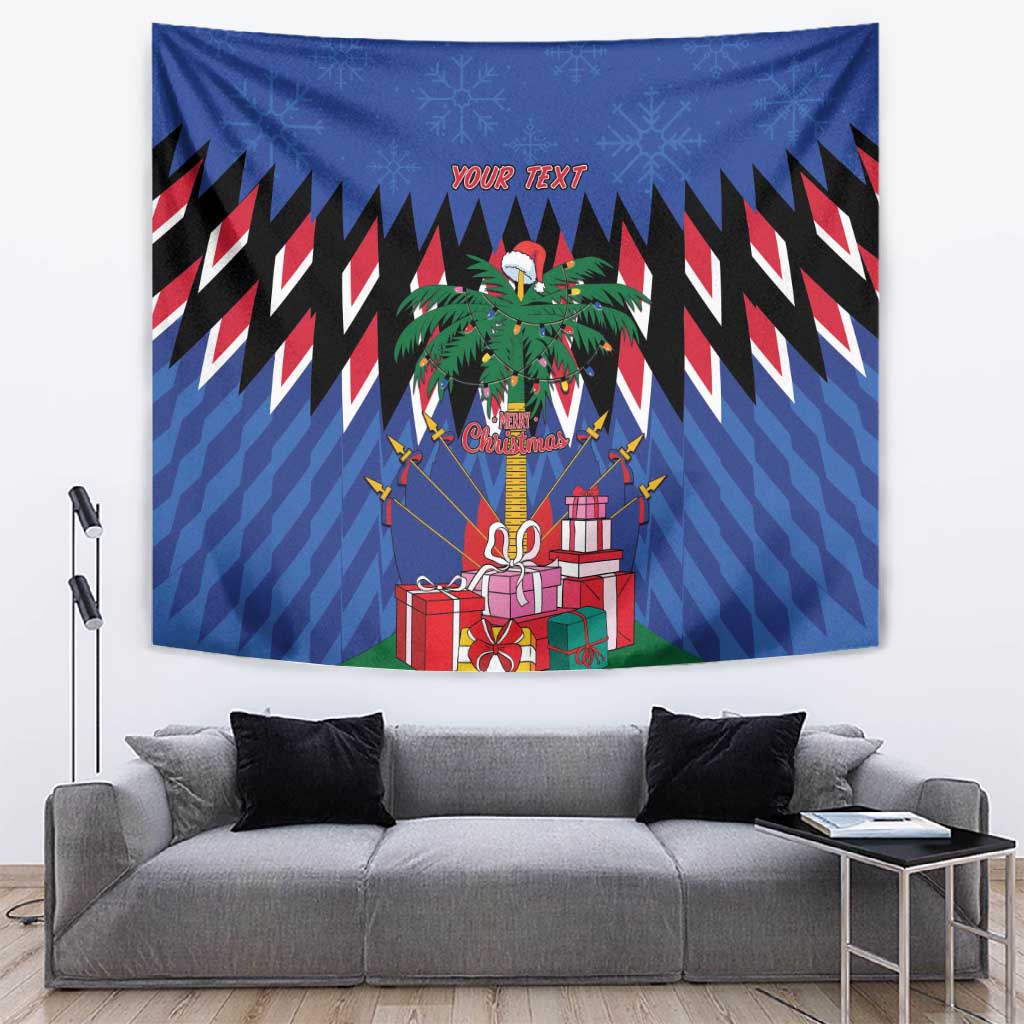 Haiti Afro Christmas Personalized Tapestry Festive Vibes LT7