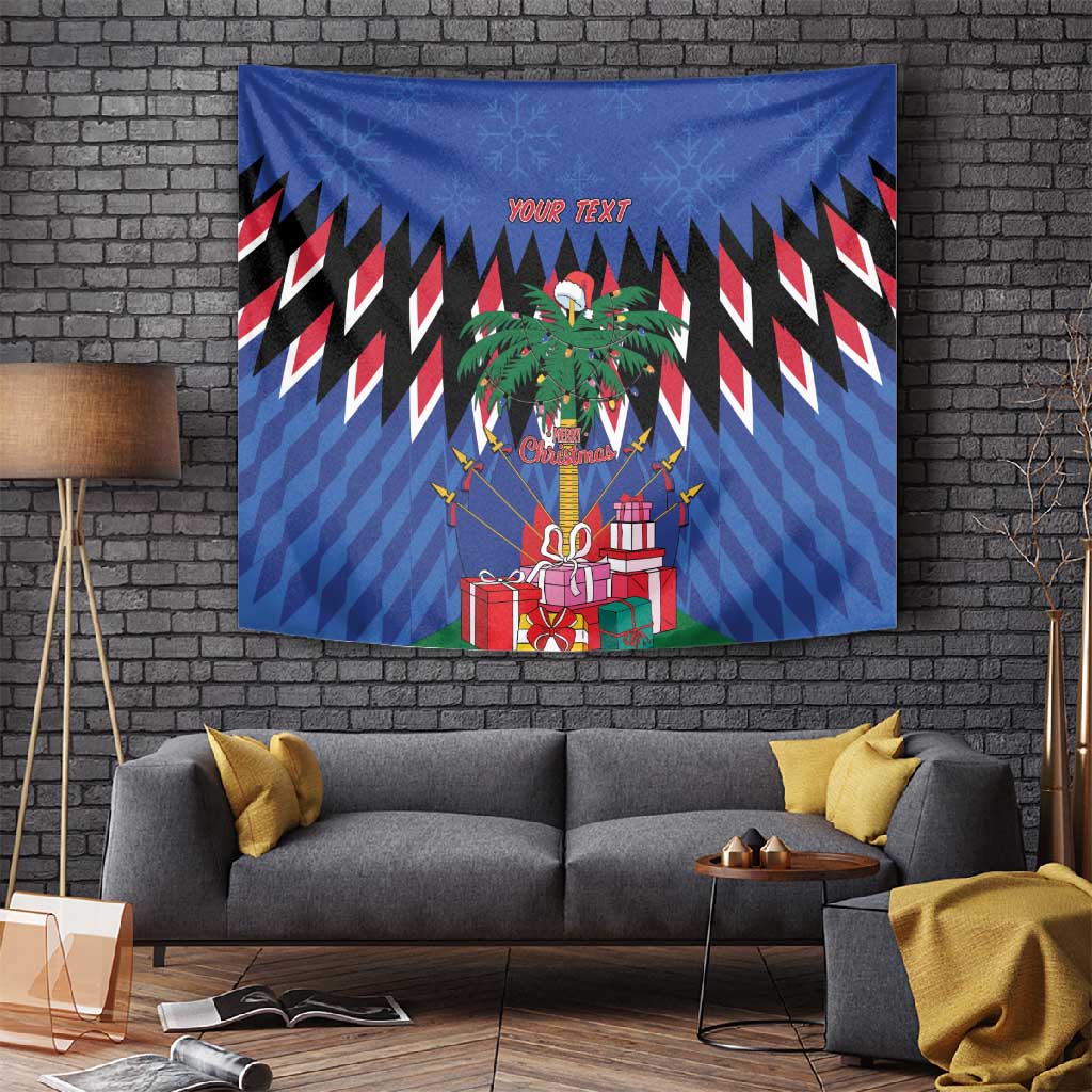 Haiti Afro Christmas Personalized Tapestry Festive Vibes LT7