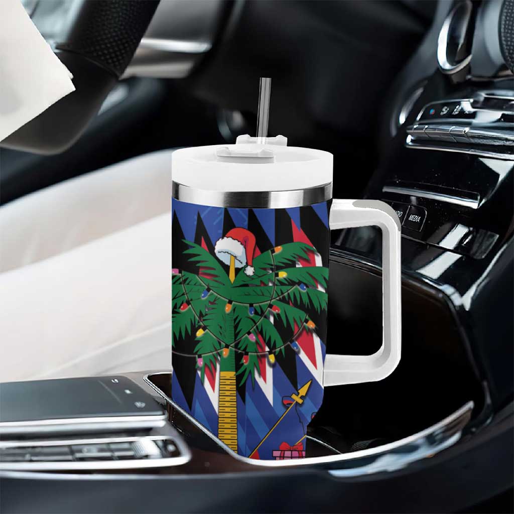 Haiti Afro Christmas Tumbler With Handle Festive Vibes LT7