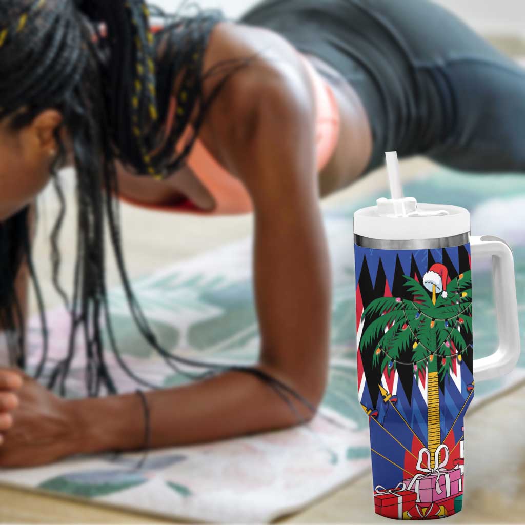 Haiti Afro Christmas Tumbler With Handle Festive Vibes LT7