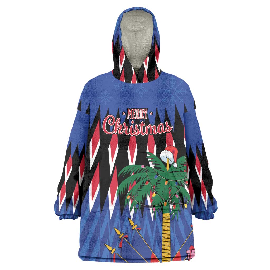 Haiti Afro Christmas Personalized Wearable Blanket Hoodie Festive Vibes LT7