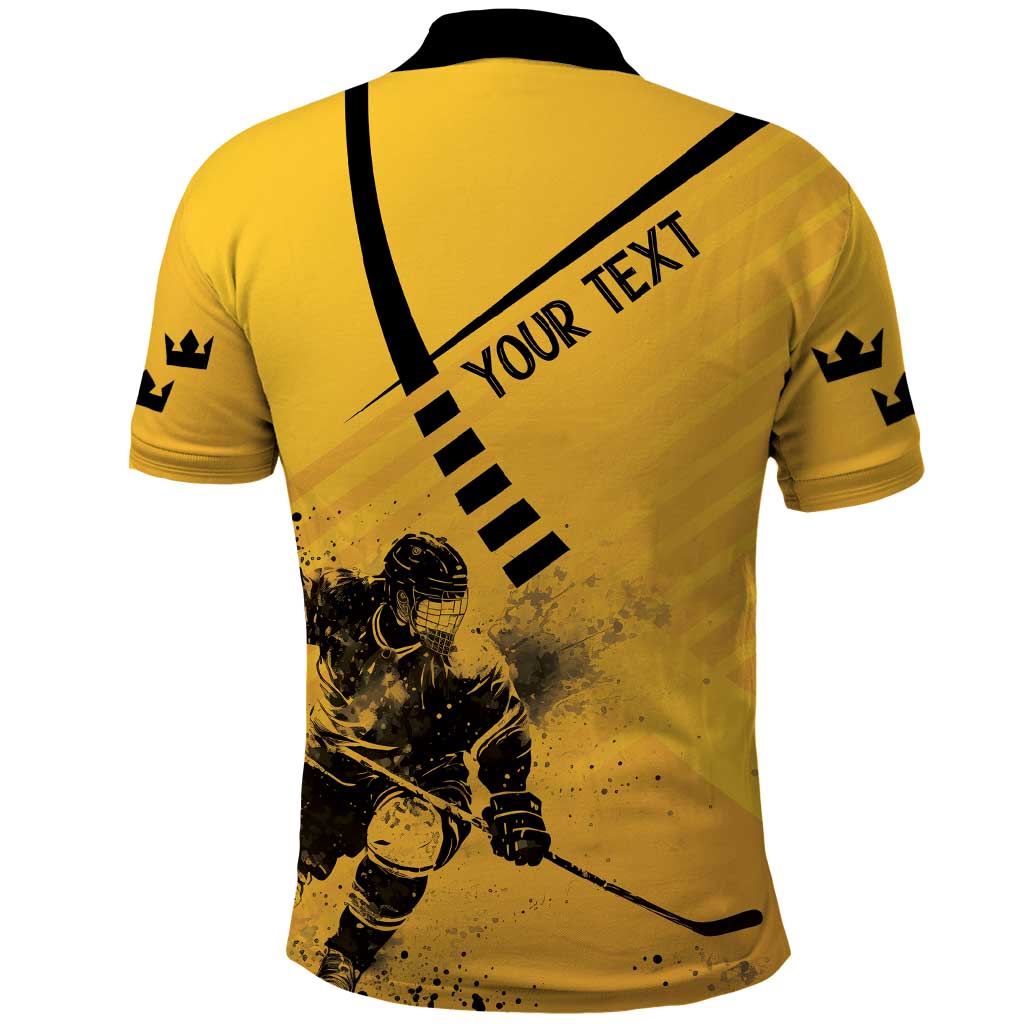 Sweden Ice Hockey Personalized Polo Shirt Tre Kronor - GO Sweden LT7