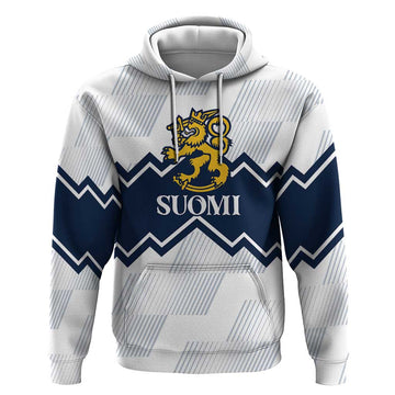 Suomi Ice Hockey Custom Hoodie Scandinavian Mountains Inspired LT7