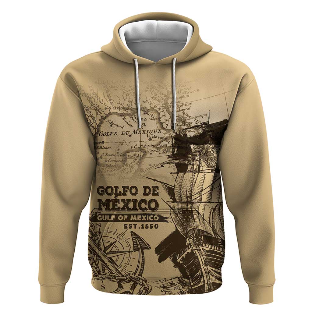 Gulf Of Mexico Vintage Map Est.1550 Hoodie LT7