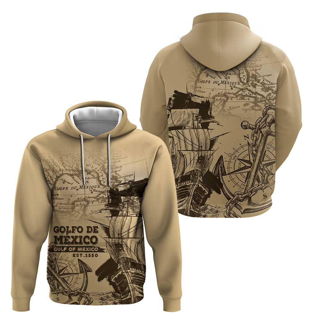 Gulf Of Mexico Vintage Map Est.1550 Hoodie LT7
