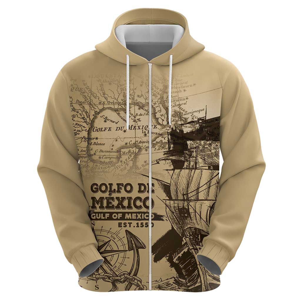 Gulf Of Mexico Vintage Map Est.1550 Hoodie LT7