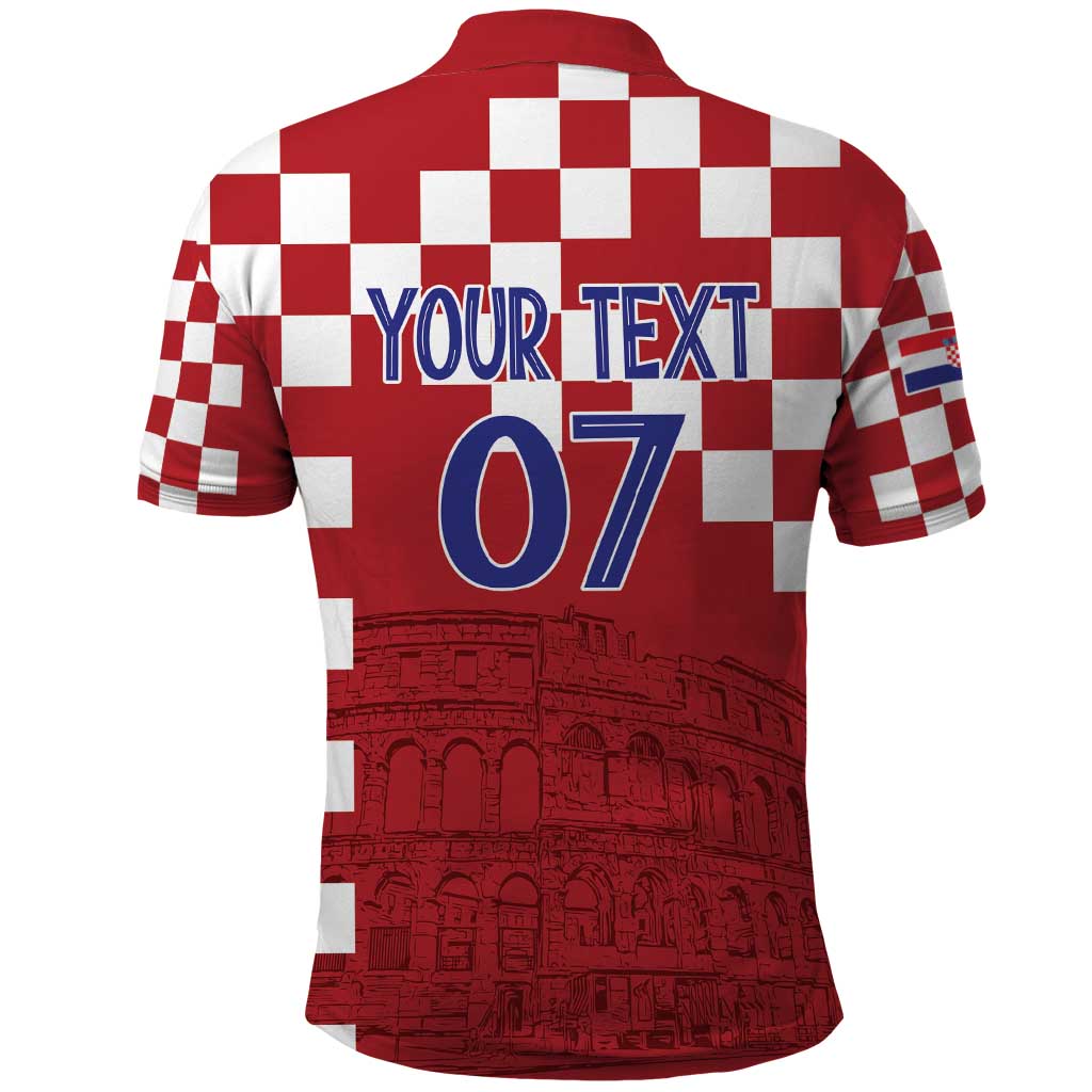 Croatia Football 2025 Custom Polo Shirt Red Hrvatska Kockasti - Pula Arena LT7