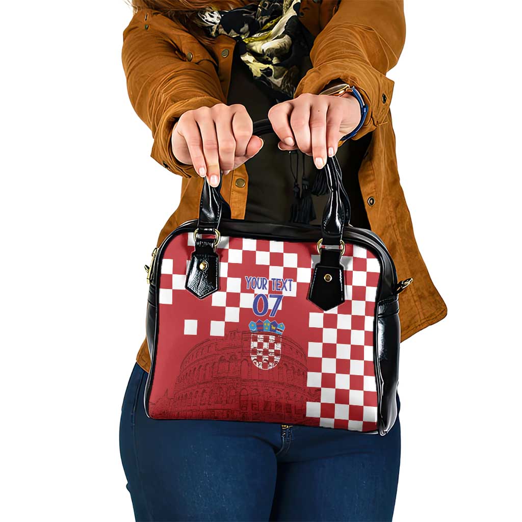 Croatia Football 2025 Custom Shoulder Handbag Red Hrvatska Kockasti - Pula Arena LT7