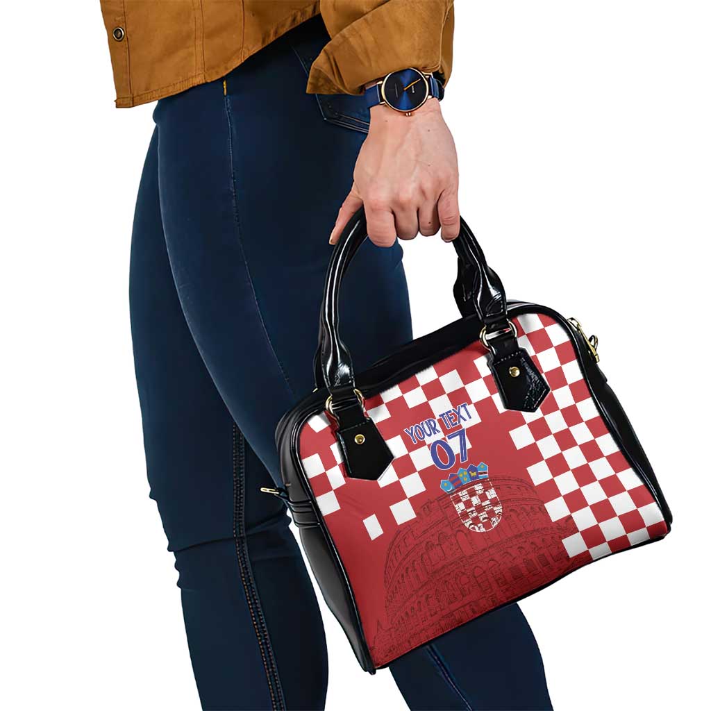 Croatia Football 2025 Custom Shoulder Handbag Red Hrvatska Kockasti - Pula Arena LT7