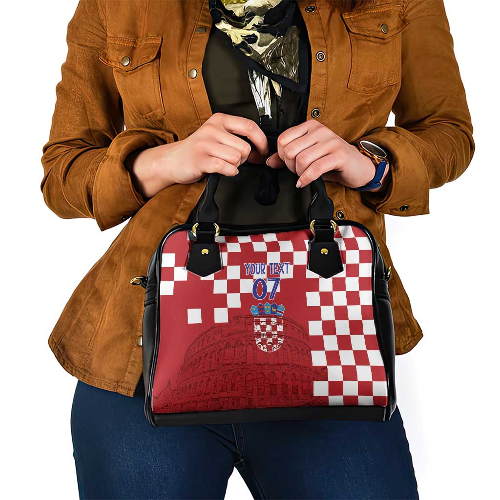 Croatia Football 2025 Custom Shoulder Handbag Red Hrvatska Kockasti - Pula Arena LT7
