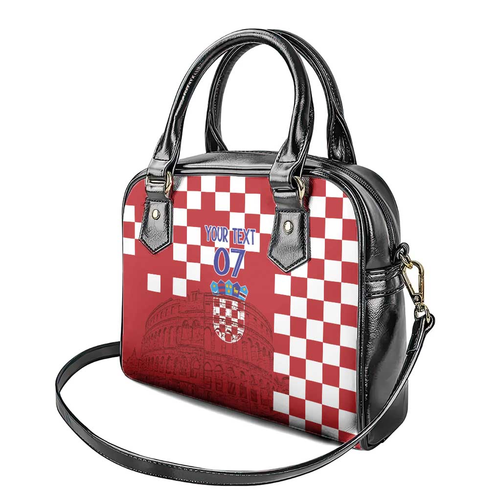 Croatia Football 2025 Custom Shoulder Handbag Red Hrvatska Kockasti - Pula Arena LT7